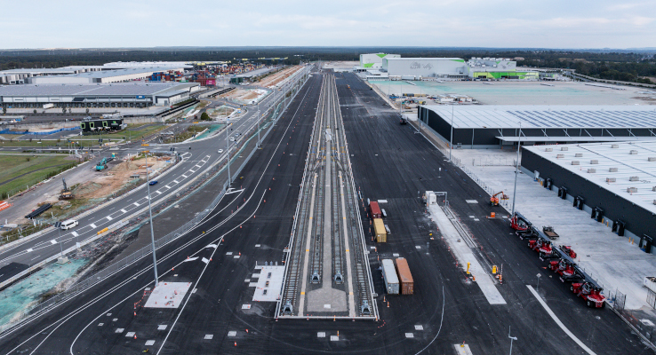 The vast Moorebank Intermodal Precinct in Sydney’s southwest